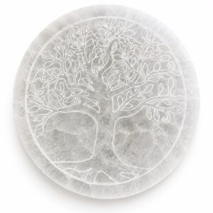 Plaque en sélénite - Arbre de vie